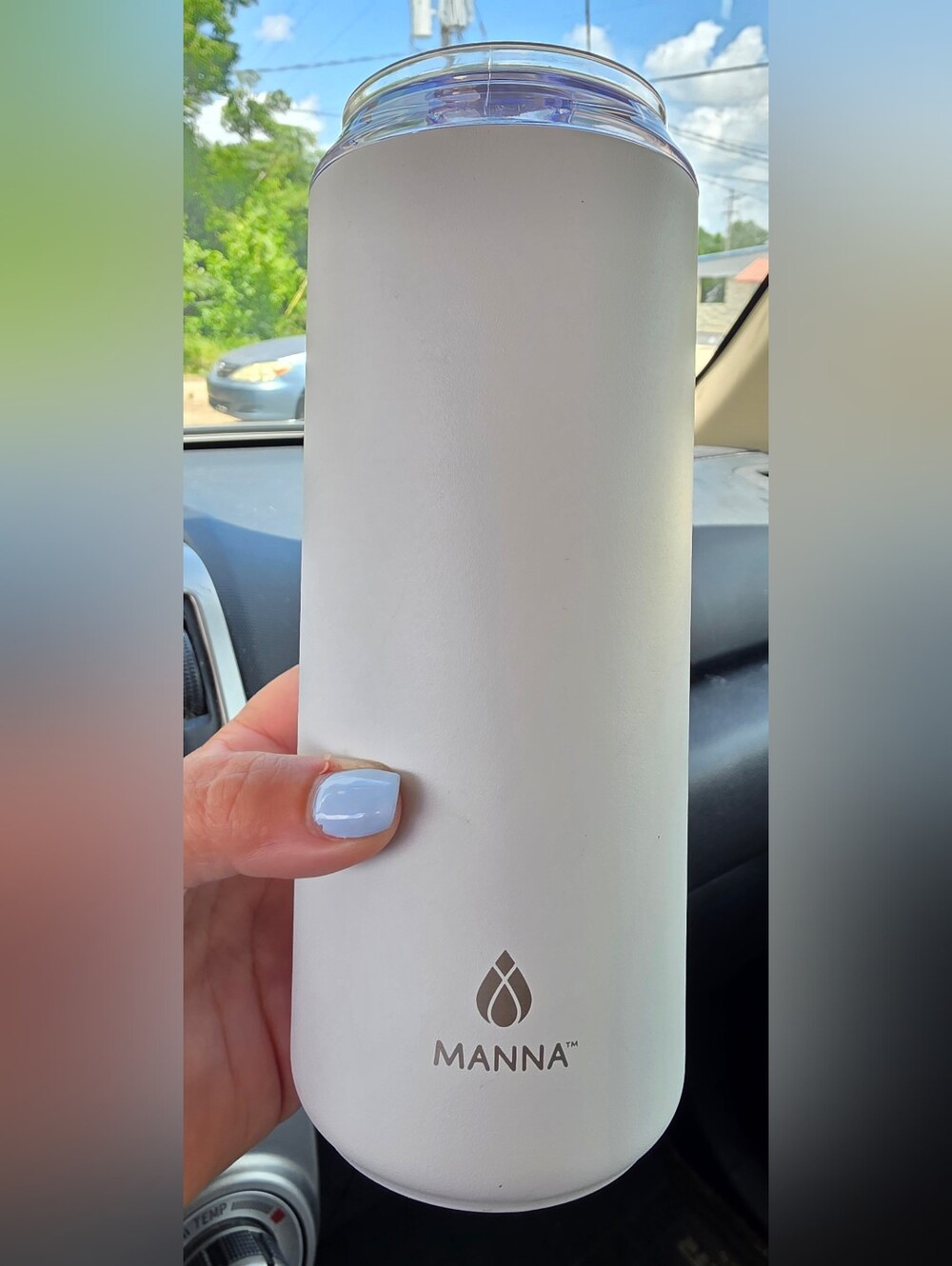 Manna White Insulated Travel Tumbler